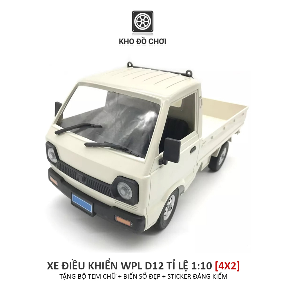 Ô tô điều khiển WPL D12 Kei Truck 4x2 1:10 - RTR [TẶNG BIỂN + TEM CHỮ]