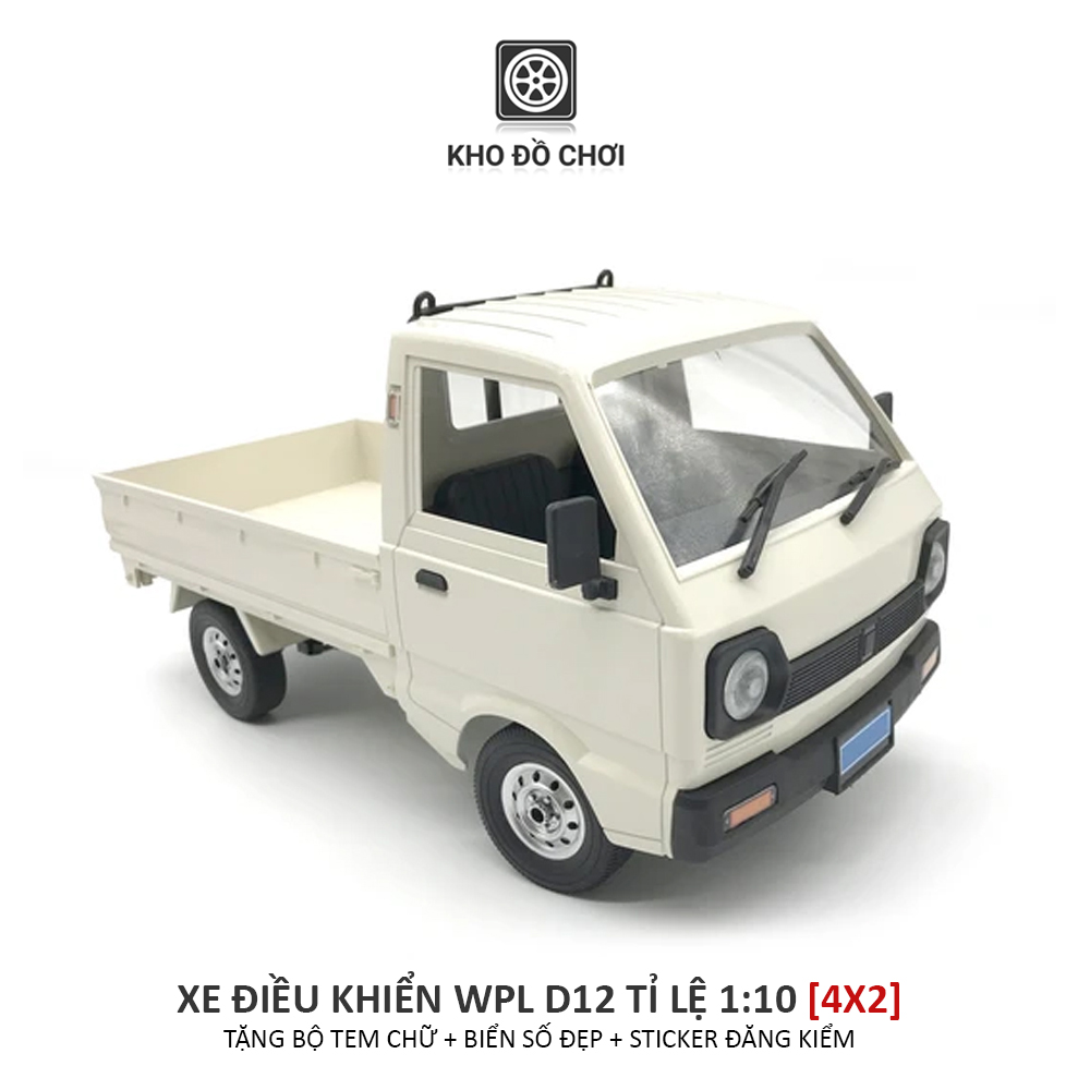 Ô tô điều khiển WPL D12 Kei Truck 4x2 1:10 - RTR [TẶNG BIỂN + TEM CHỮ]
