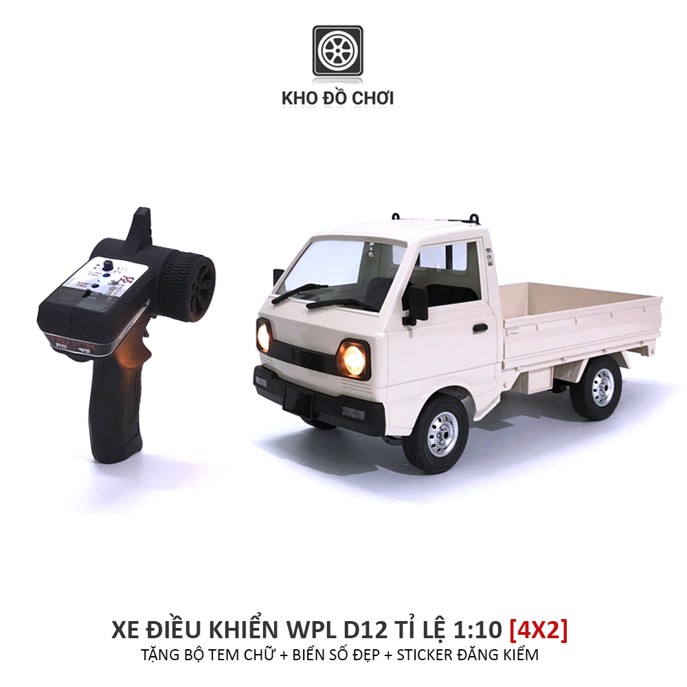 Ô tô điều khiển WPL D12 Kei Truck 4x2 1:10 - RTR [TẶNG BIỂN + TEM CHỮ]