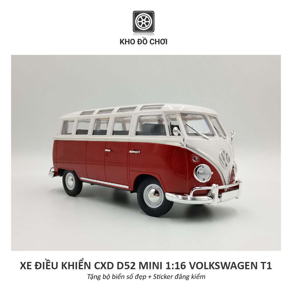 Ô tô điều khiển CXD D52 Mini Volkswagen T1 RWD tỉ lệ 1:16 - RTR [TẶNG BIỂN SỐ]