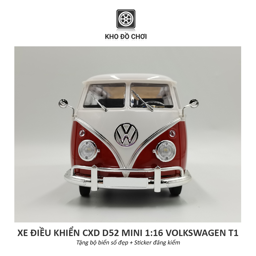 Ô tô điều khiển CXD D52 Mini Volkswagen T1 RWD tỉ lệ 1:16 - RTR [TẶNG BIỂN SỐ]