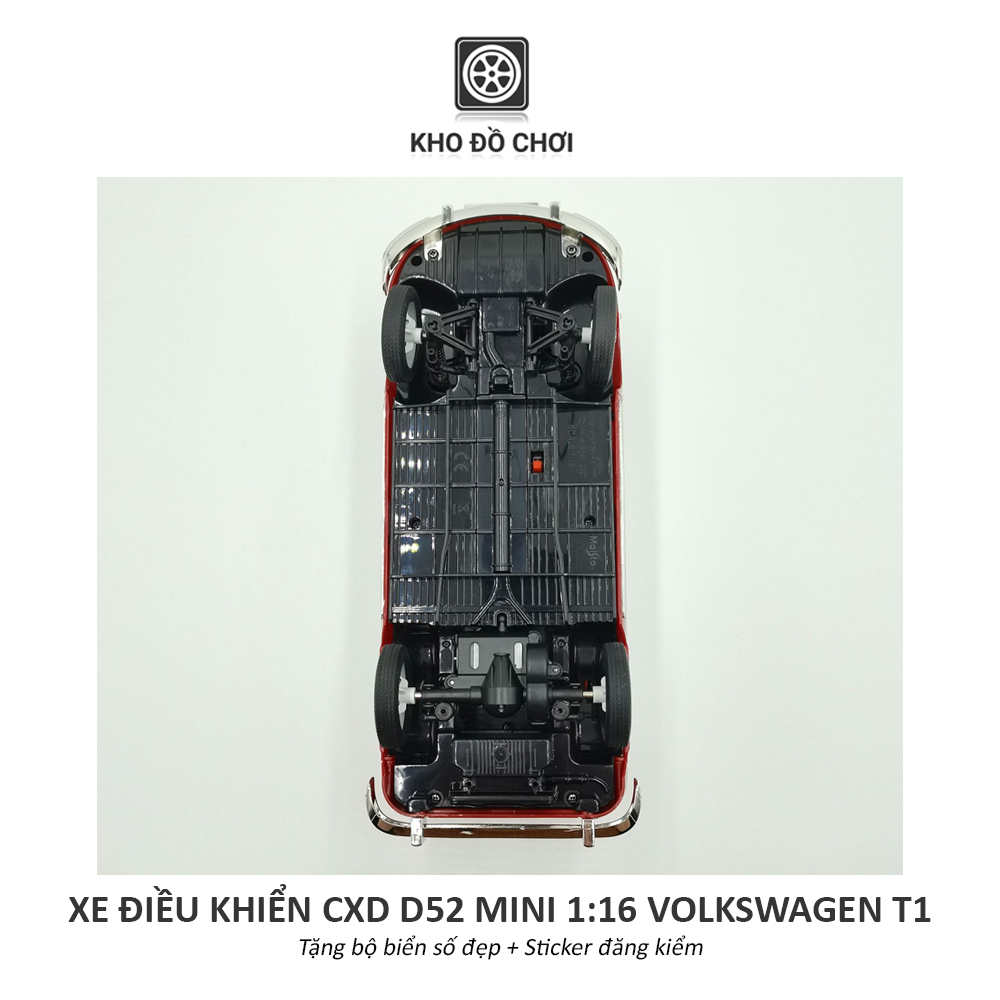 Ô tô điều khiển CXD D52 Mini Volkswagen T1 RWD tỉ lệ 1:16 - RTR [TẶNG BIỂN SỐ]