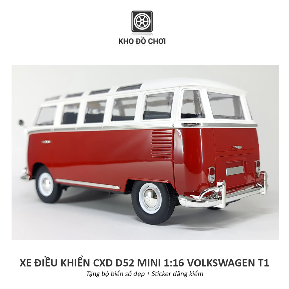 Ô tô điều khiển CXD D52 Mini Volkswagen T1 RWD tỉ lệ 1:16 - RTR [TẶNG BIỂN SỐ]