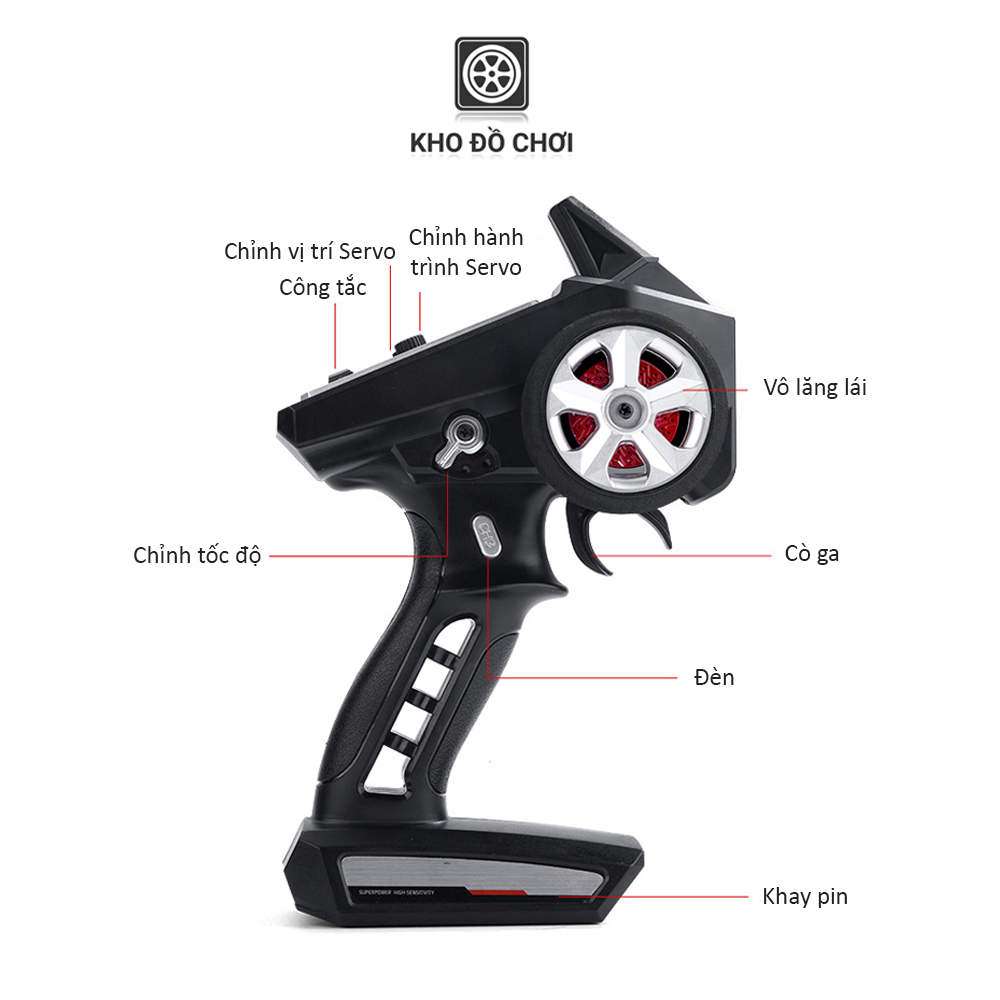 Ô tô điều khiển SCY16303 - Racing Car HURRICANE tỉ lệ 1:16 - RTR [TẶNG BIỂN SỐ]