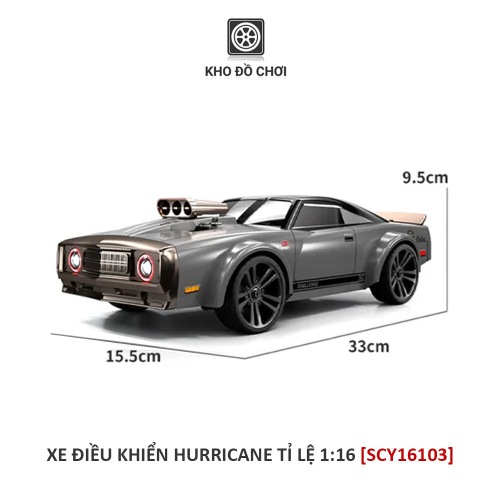 Ô tô điều khiển SCY16303 - Racing Car HURRICANE tỉ lệ 1:16 - RTR [TẶNG BIỂN SỐ]