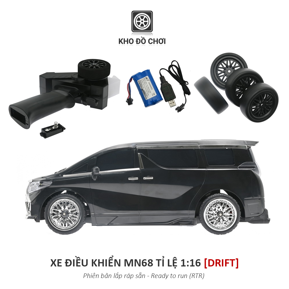 Ô tô điều khiển MN68 - Drift Car ALPHARD MPV 1:16 - RTR [TẶNG BIỂN SỐ]