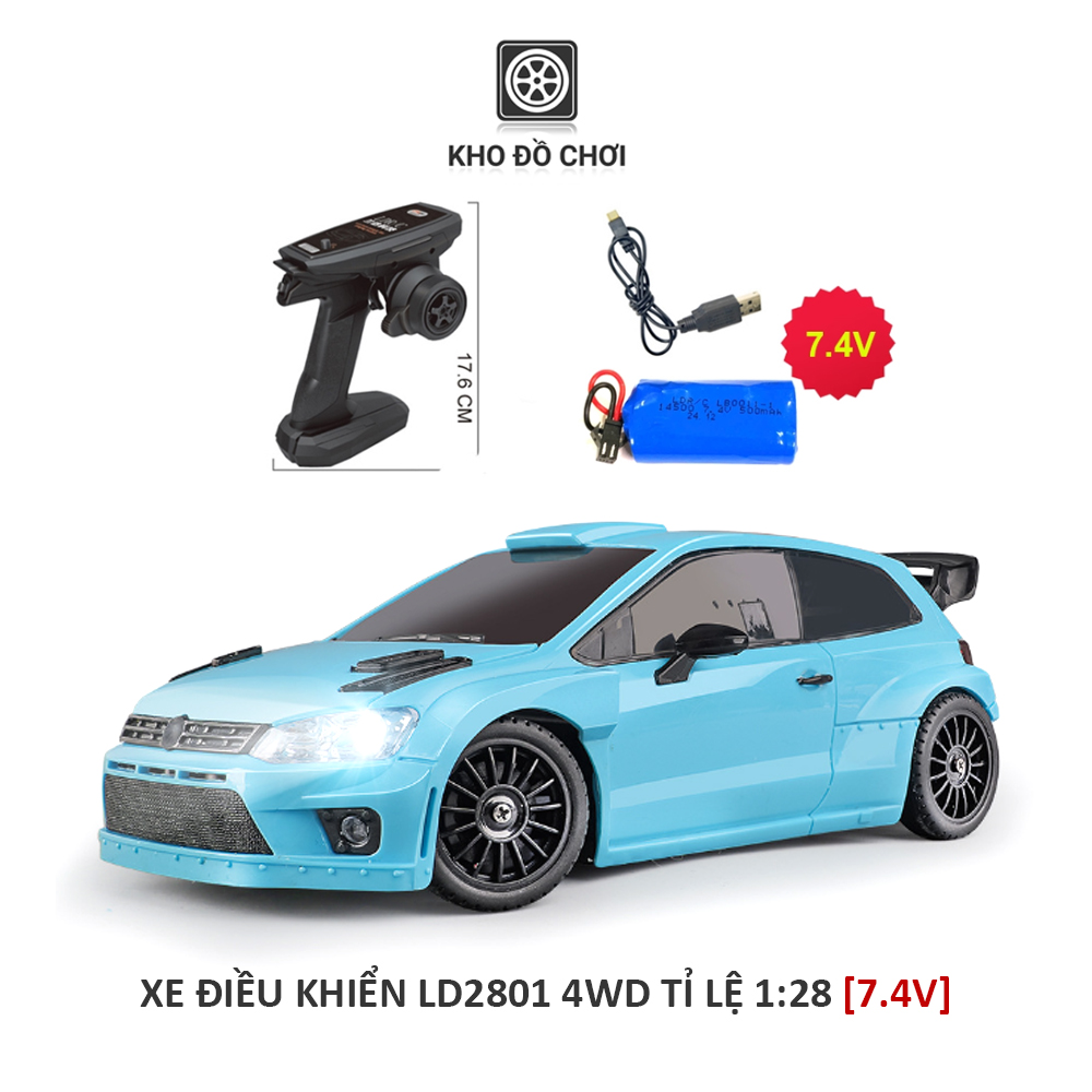 Ô tô điều khiển LDR/C LD2801 POLO R 4WD Drift Car tỉ lệ 1:28 - RTR [TẶNG BIỂN SỐ]