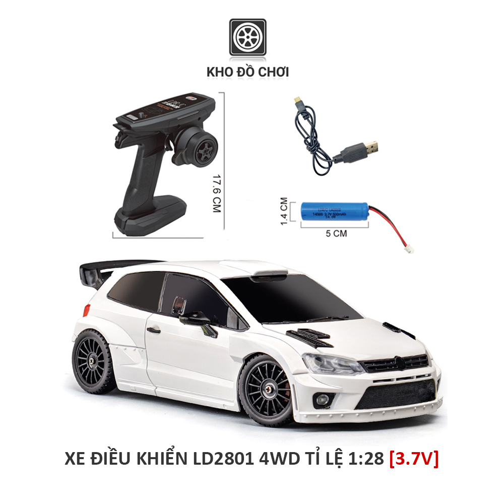 Ô tô điều khiển LDR/C LD2801 POLO R 4WD Drift Car tỉ lệ 1:28 - RTR [TẶNG BIỂN SỐ]