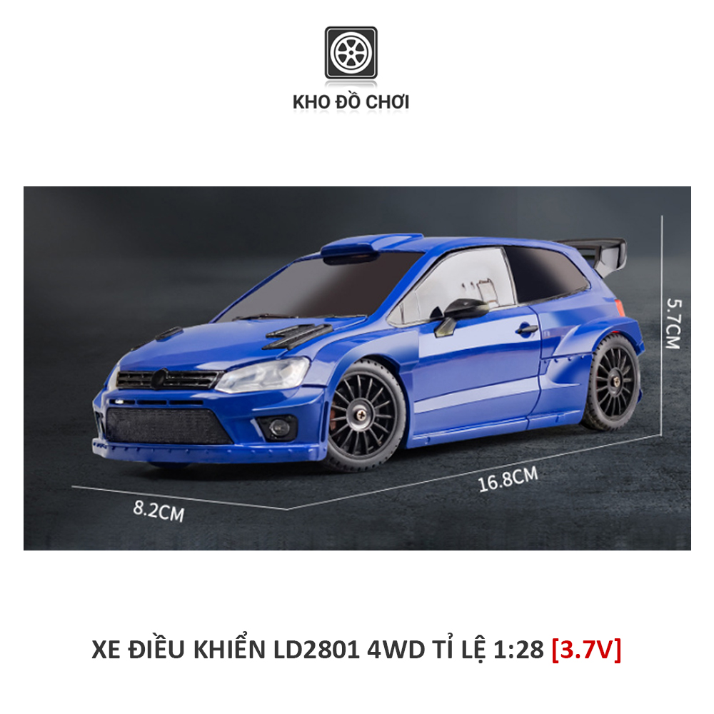 Ô tô điều khiển LDR/C LD2801 POLO R 4WD Drift Car tỉ lệ 1:28 - RTR [TẶNG BIỂN SỐ]