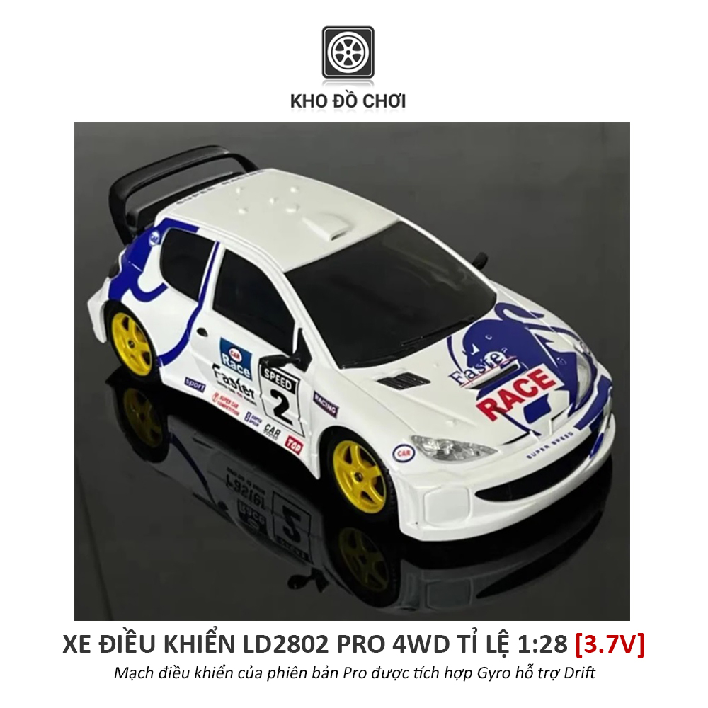 Ô tô điều khiển LDR/C LD2802, LD2803, LD2804 PRO 4WD Drift Car +Gyro tỉ lệ 1:28 - RTR [TẶNG BIỂN SỐ]