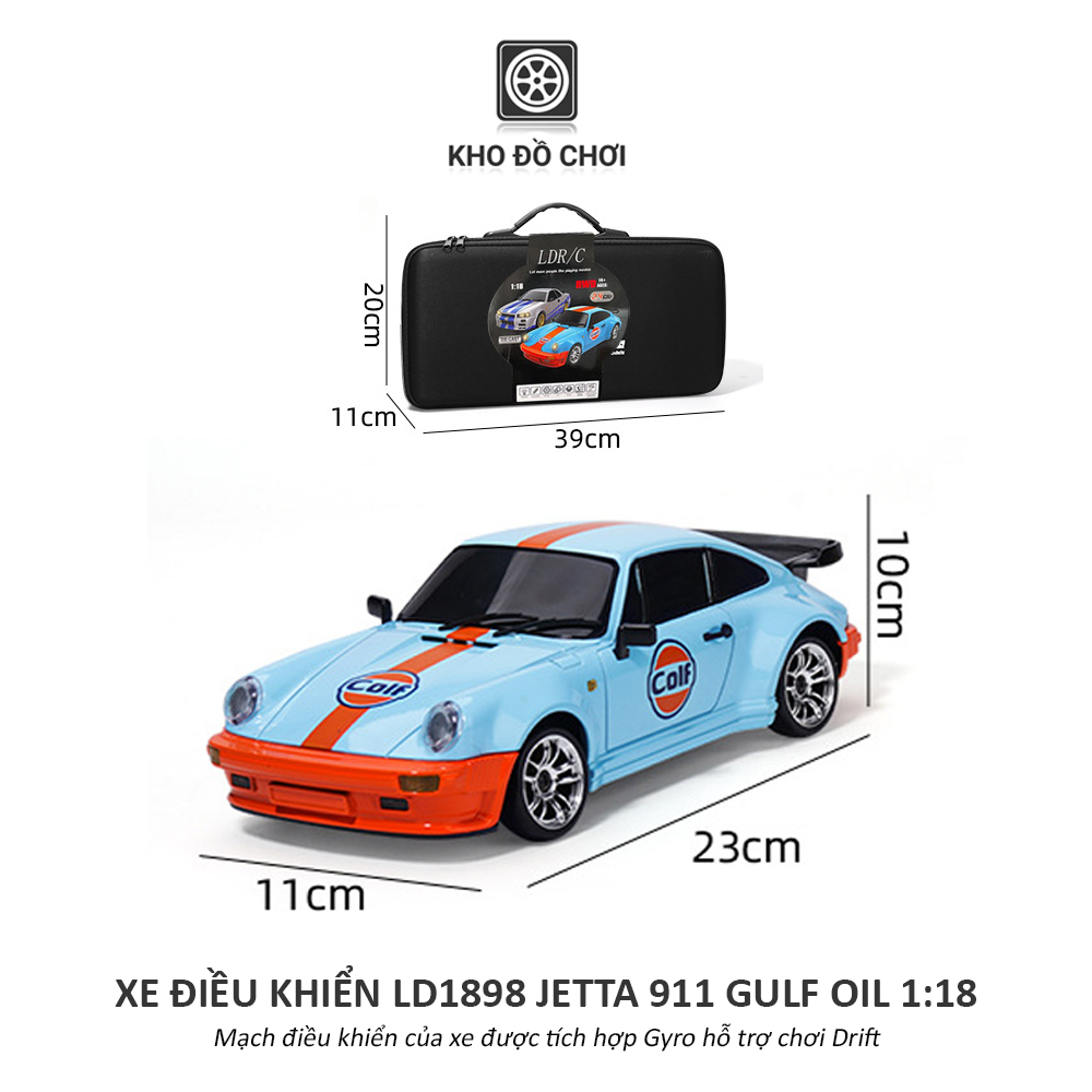 Ô tô điều khiển LDR/C LD1898 Drift Car Jetta 911 Gulf Oil tỉ lệ 1:18 - RTR [TẶNG BIỂN SỐ]