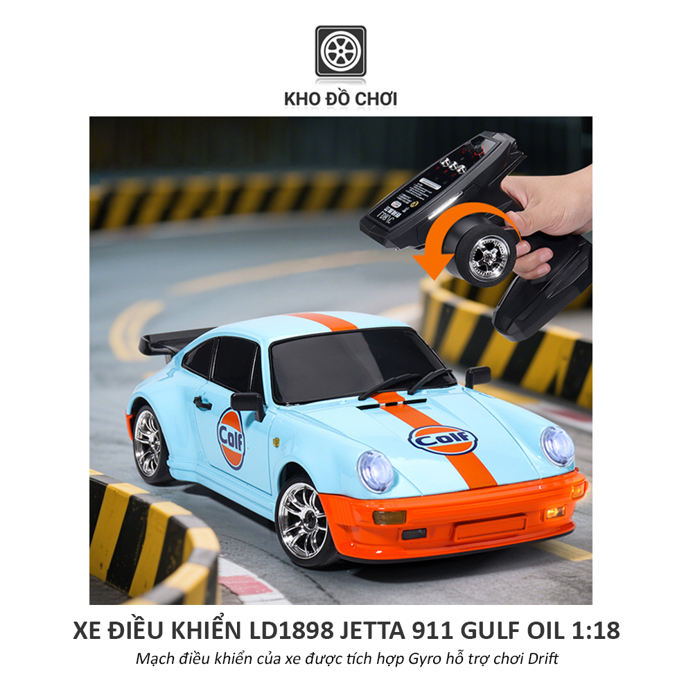 Ô tô điều khiển LDR/C LD1898 Drift Car Jetta 911 Gulf Oil tỉ lệ 1:18 - RTR [TẶNG BIỂN SỐ]