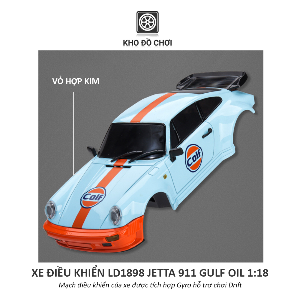 Ô tô điều khiển LDR/C LD1898 Drift Car Jetta 911 Gulf Oil tỉ lệ 1:18 - RTR [TẶNG BIỂN SỐ]