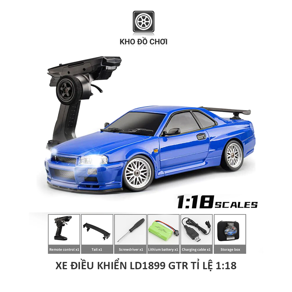 Ô tô điều khiển LDR/C LD1899 Drift Car GTR1 tỉ lệ 1:18 - RTR [TẶNG BIỂN SỐ]