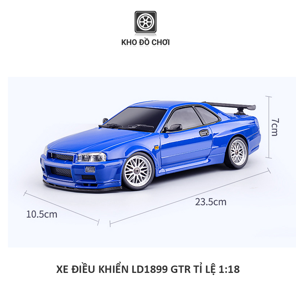 Ô tô điều khiển LDR/C LD1899 Drift Car GTR1 tỉ lệ 1:18 - RTR [TẶNG BIỂN SỐ]