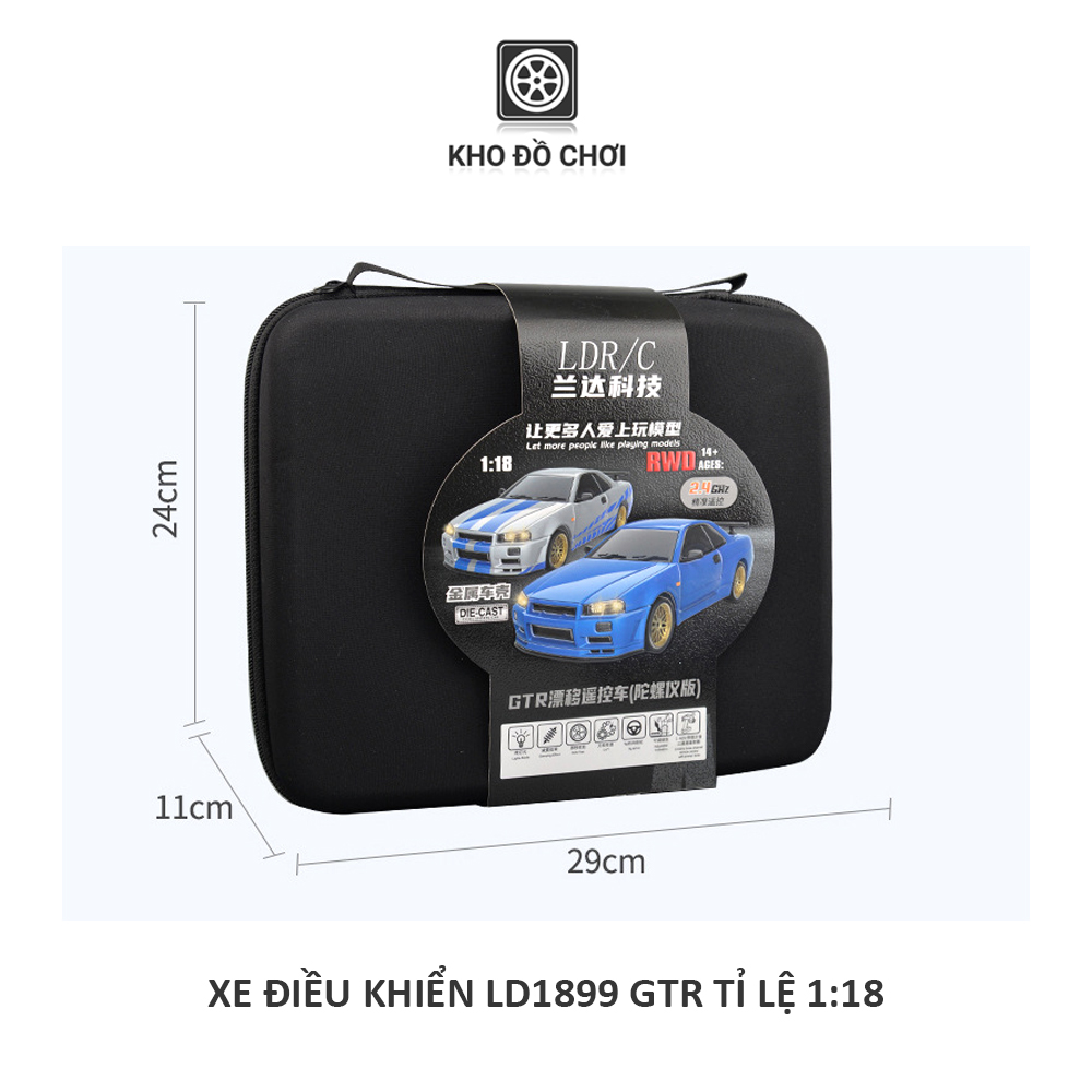 Ô tô điều khiển LDR/C LD1899 Drift Car GTR1 tỉ lệ 1:18 - RTR [TẶNG BIỂN SỐ]