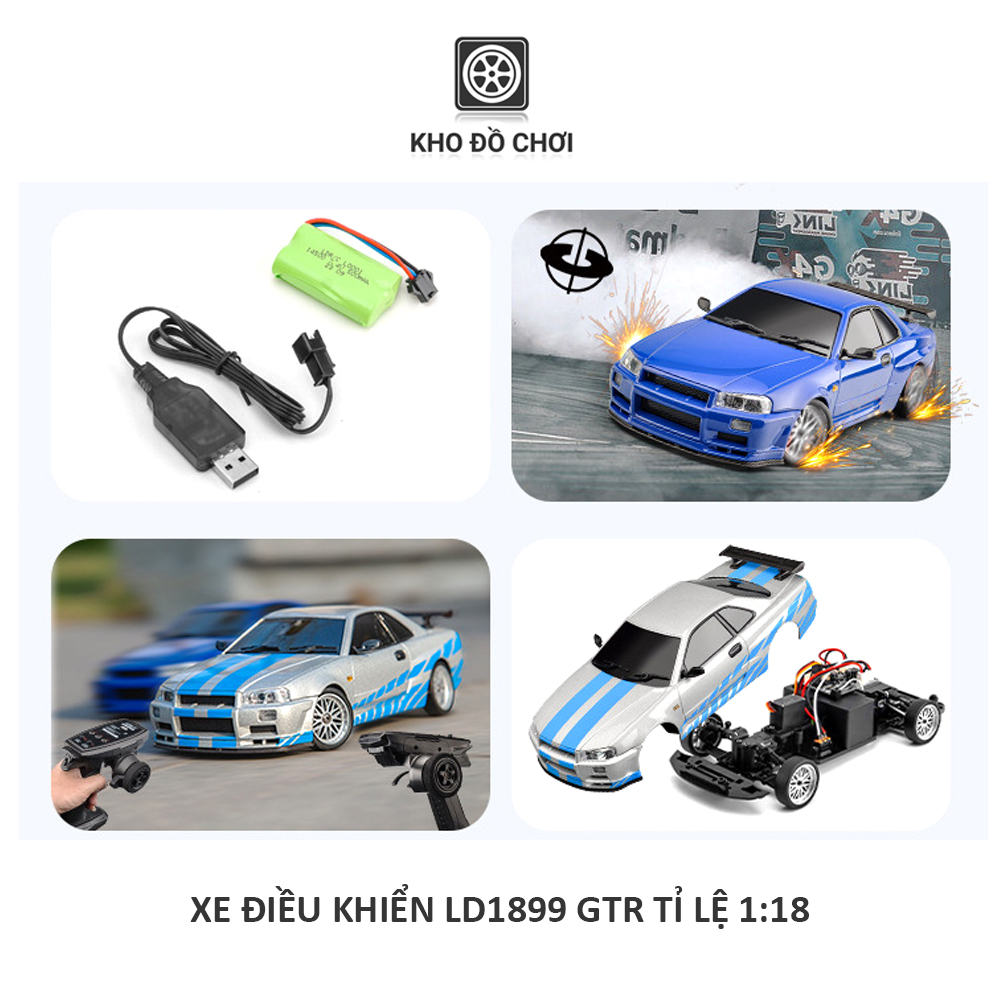Ô tô điều khiển LDR/C LD1899 Drift Car GTR1 tỉ lệ 1:18 - RTR [TẶNG BIỂN SỐ]