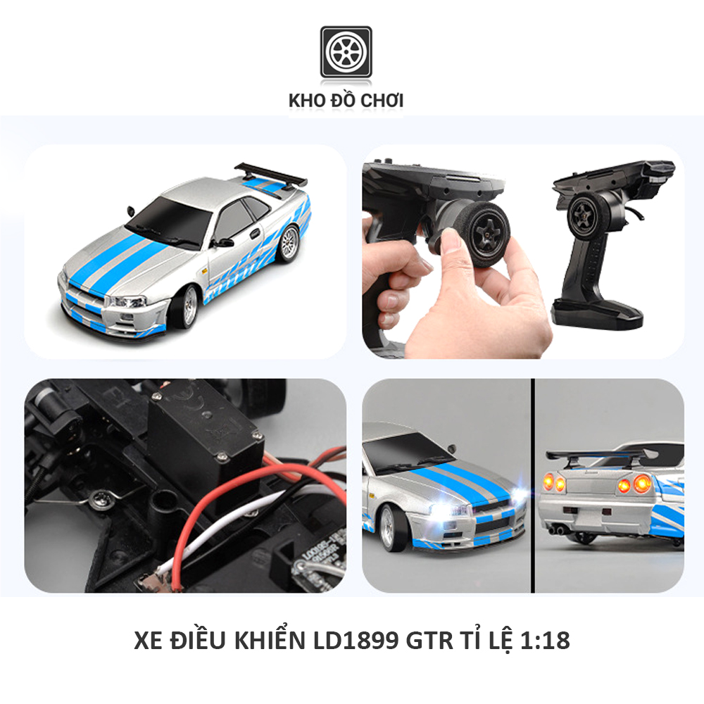 Ô tô điều khiển LDR/C LD1899 Drift Car GTR1 tỉ lệ 1:18 - RTR [TẶNG BIỂN SỐ]
