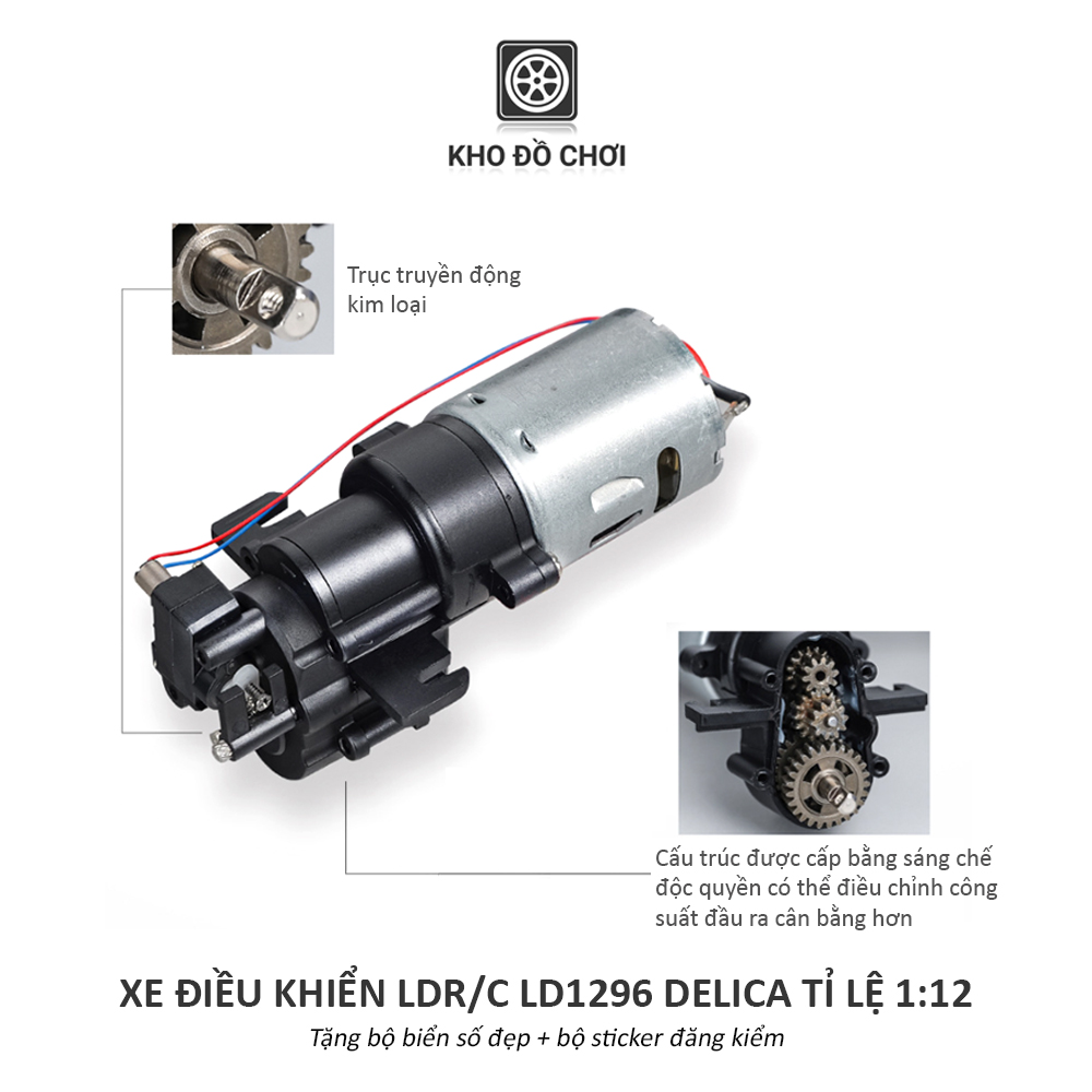 Ô tô điều khiển LDR/C LD1296 Delica MPV 4x4 1:12 - RTR [TẶNG BIỂN SỐ]