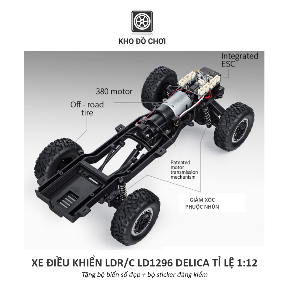Ô tô điều khiển LDR/C LD1296 Delica MPV 4x4 1:12 - RTR [TẶNG BIỂN SỐ]