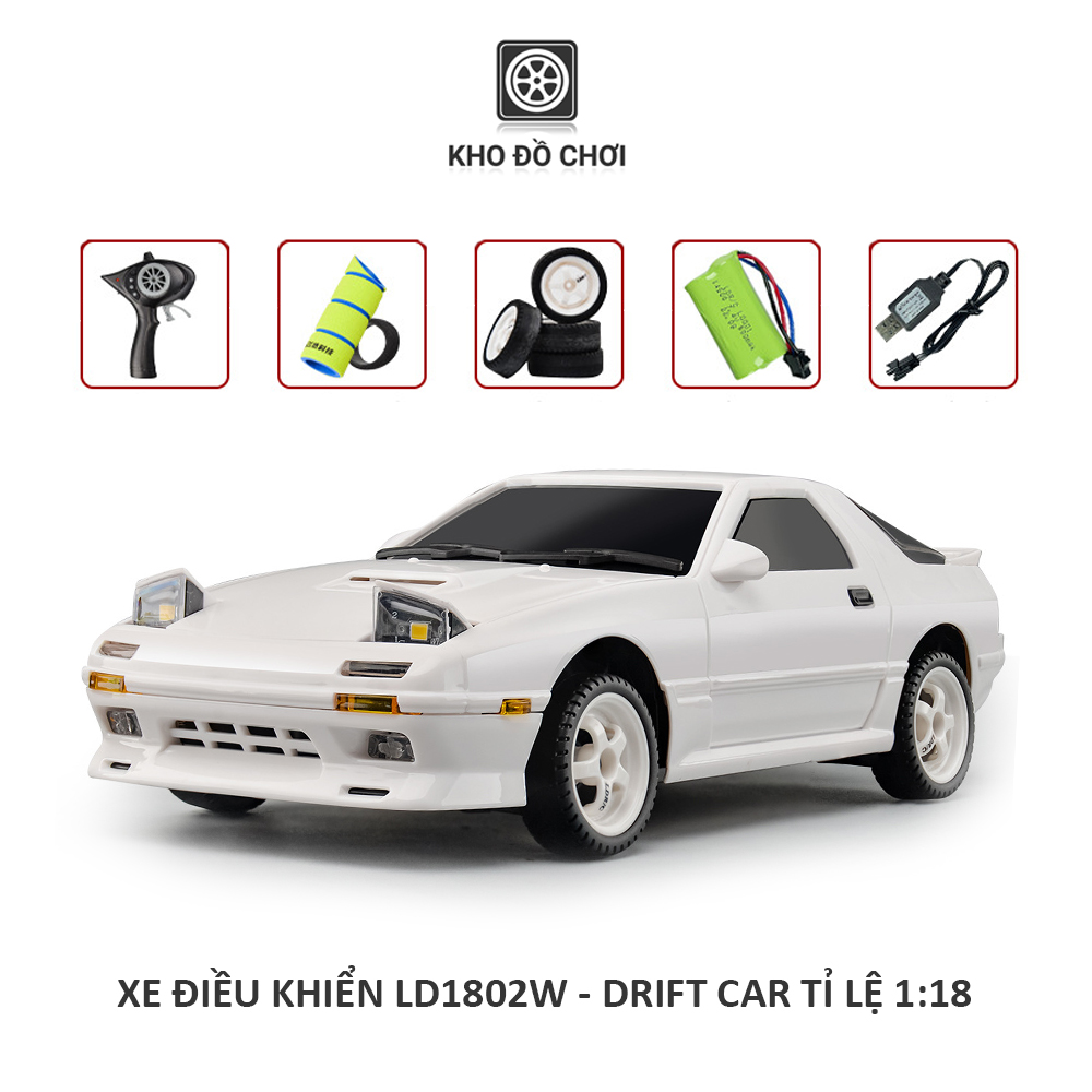 Ô tô điều khiển LDR/C LD1802W, LD1803 Drift Car tỉ lệ 1:18 - RTR [TẶNG BIỂN SỐ]