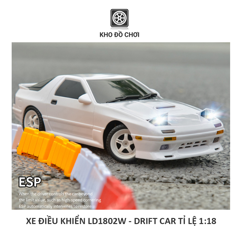 Ô tô điều khiển LDR/C LD1802W, LD1803 Drift Car tỉ lệ 1:18 - RTR [TẶNG BIỂN SỐ]