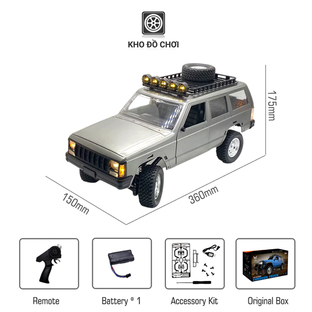 Ô tô điều khiển MN78 Cherokee Rock Crawler 4x4 1:12 - RTR [TẶNG BIỂN + STICKER]