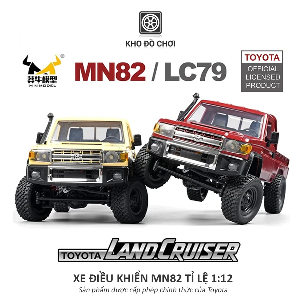 Xe điều khiển MN82 Toyota Land Cruiser 79 4x4 1:12 - RTR [TẶNG BIỂN SỐ]