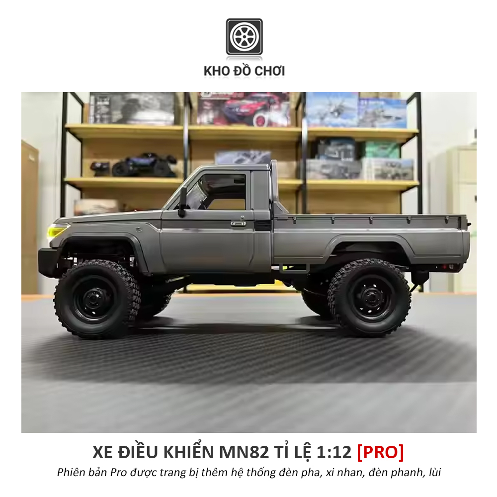 Xe điều khiển MN82 PRO Toyota Land Cruiser 79 4x4 1:12  - RTR [TẶNG BIỂN SỐ]