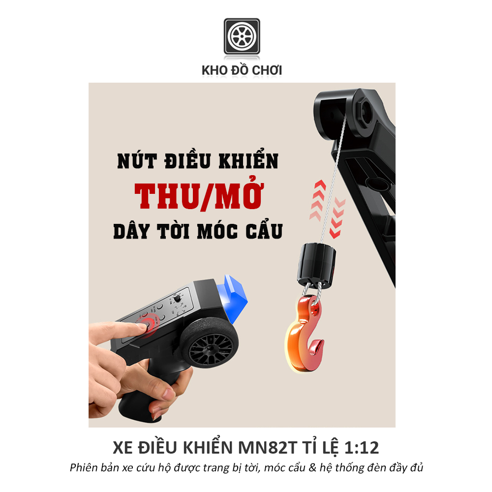 Xe điều khiển MN82T Toyota Land Cruiser 79 4x4 1:12 - RTR [TẶNG BIỂN SỐ]