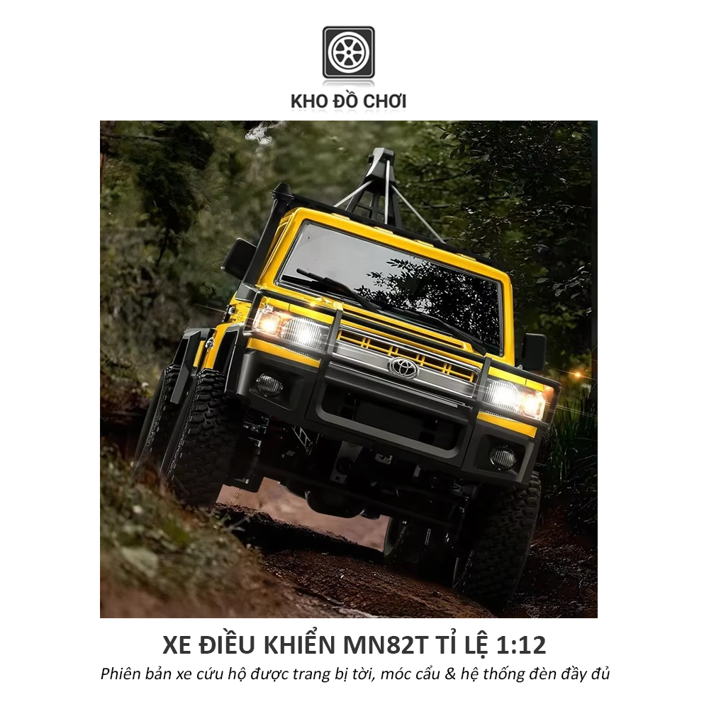 Xe điều khiển MN82T Toyota Land Cruiser 79 4x4 1:12 - RTR [TẶNG BIỂN SỐ]
