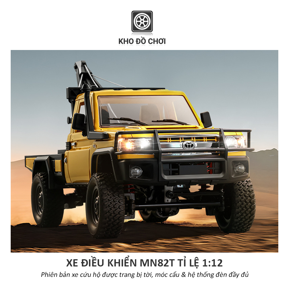 Xe điều khiển MN82T Toyota Land Cruiser 79 4x4 1:12 - RTR [TẶNG BIỂN SỐ]