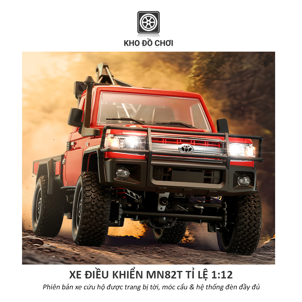 Xe điều khiển MN82T Toyota Land Cruiser 79 4x4 1:12 - RTR [TẶNG BIỂN SỐ]