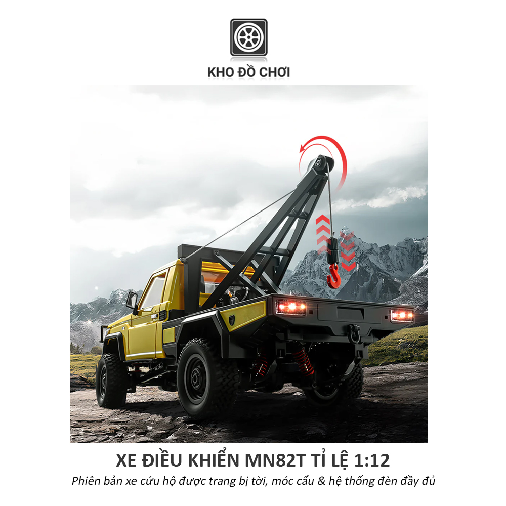 Xe điều khiển MN82T Toyota Land Cruiser 79 4x4 1:12 - RTR [TẶNG BIỂN SỐ]