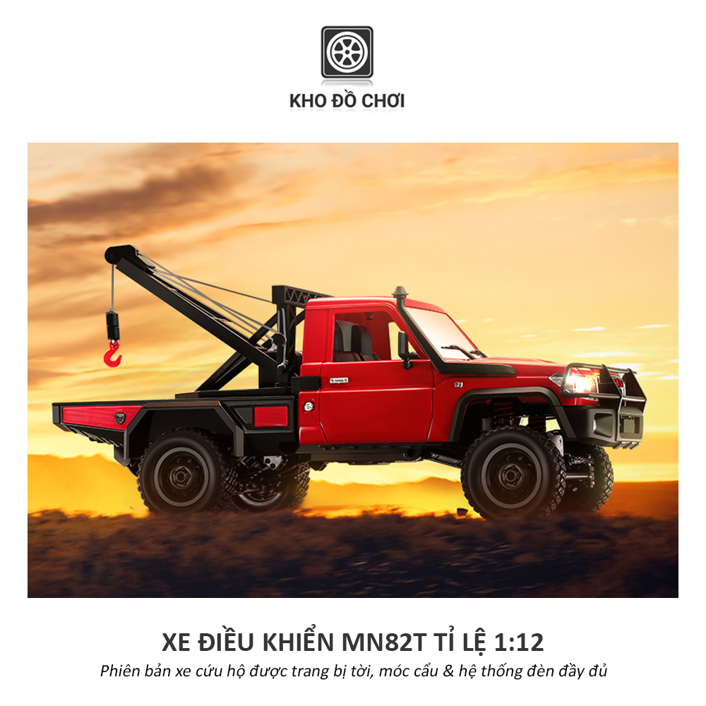Xe điều khiển MN82T Toyota Land Cruiser 79 4x4 1:12 - RTR [TẶNG BIỂN SỐ]