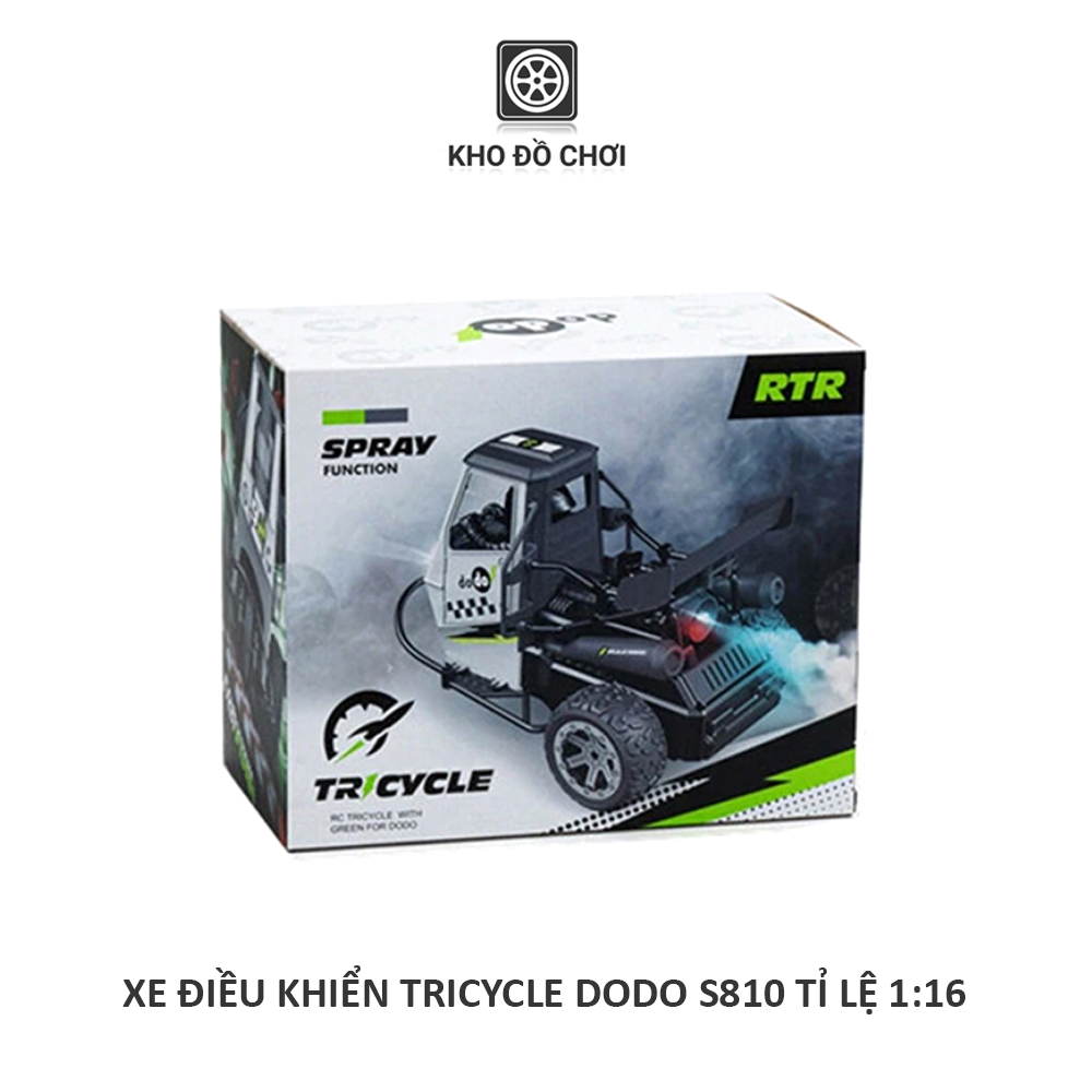 Xe điều khiển TRICYCLE Dodo S810 tỉ lệ 1:16 - RTR [TẶNG BIỂN SỐ]