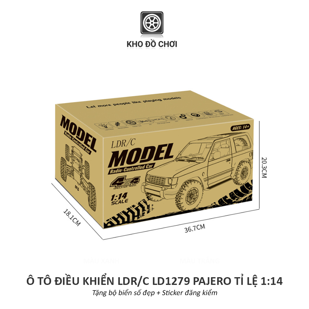 Ô tô điều khiển LDR/C LD1297 Pajero Offroad 4x4 1:14 - RTR [TẶNG BIỂN SỐ]