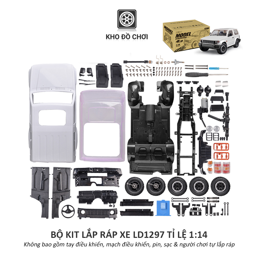 KIT lắp ráp xe LDR/C LD1297 - Pajero Offroad 4x4 tỉ lệ 1:14 [TẶNG BIỂN + STICKER]