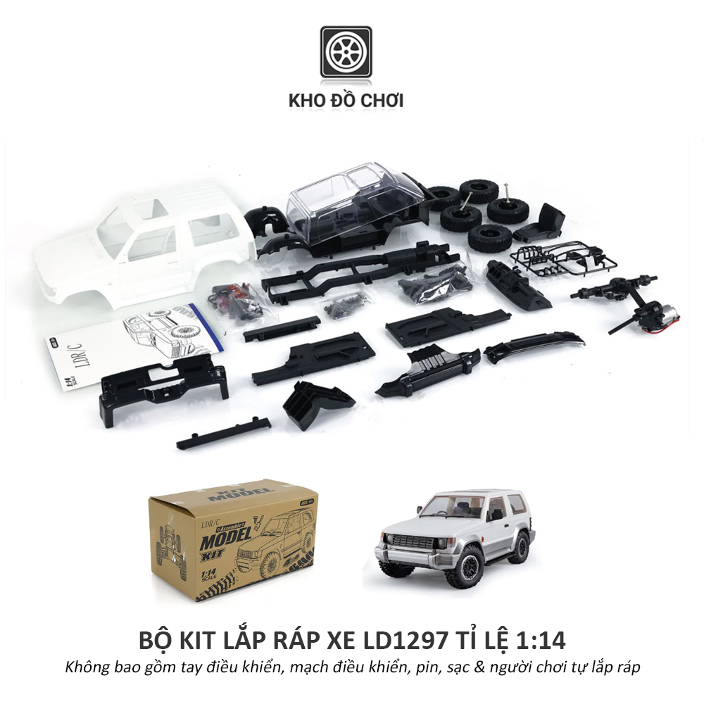 KIT lắp ráp xe LDR/C LD1297 - Pajero Offroad 4x4 tỉ lệ 1:14 [TẶNG BIỂN + STICKER]
