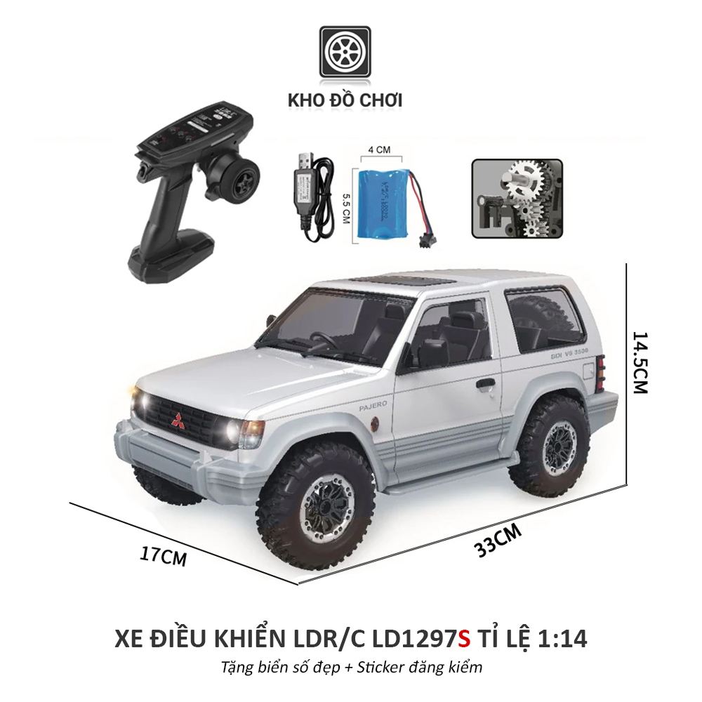 Ô tô điều khiển LDR/C LD1297S Pajero Offroad 4x4 1:14 - RTR [TẶNG BIỂN SỐ]