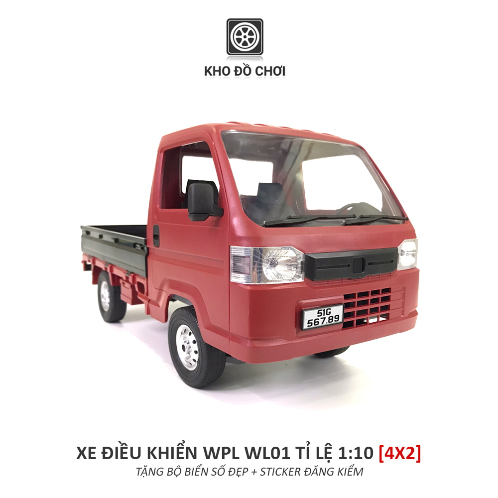 Ô tô điều khiển WPL WL01 Kei Truck 4x2 1:10 - RTR [TẶNG BIỂN SỐ + STICKER ĐĂNG KIỂM]
