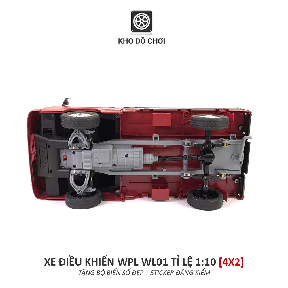 Ô tô điều khiển WPL WL01 Kei Truck 4x2 1:10 - RTR [TẶNG BIỂN SỐ + STICKER ĐĂNG KIỂM]