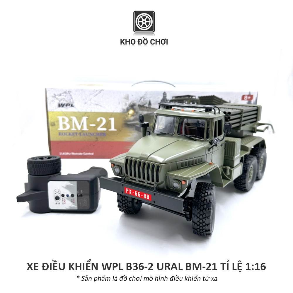 Ô tô điều khiển WPL B36-2 URAL BM-21 6x6 1:16 - RTR [TẶNG BIỂN + STICKER]