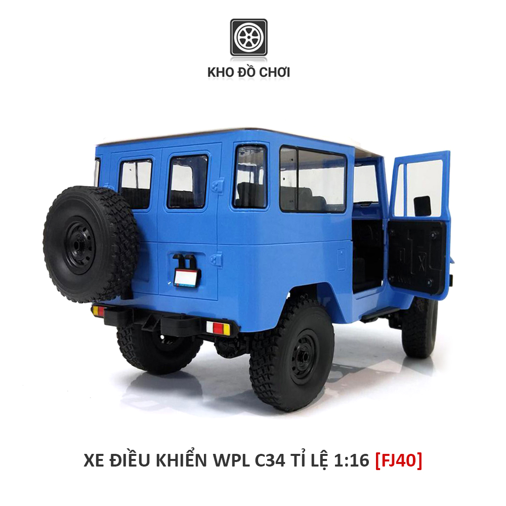 Ô tô điều khiển WPL C34 Toyota FJ40 Land Cruiser 4x4 1:16 - RTR [TẶNG BIỂN + STICKER]