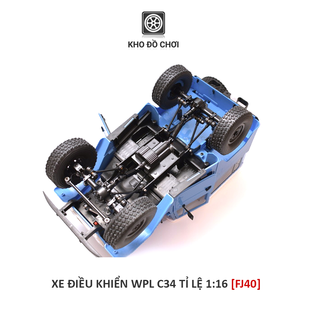 Ô tô điều khiển WPL C34 Toyota FJ40 Land Cruiser 4x4 1:16 - RTR [TẶNG BIỂN + STICKER]