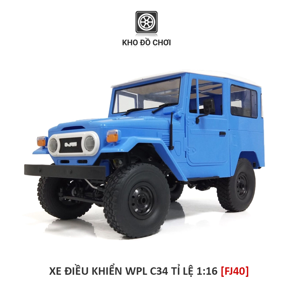 Ô tô điều khiển WPL C34 Toyota FJ40 Land Cruiser 4x4 1:16 - RTR [TẶNG BIỂN + STICKER]