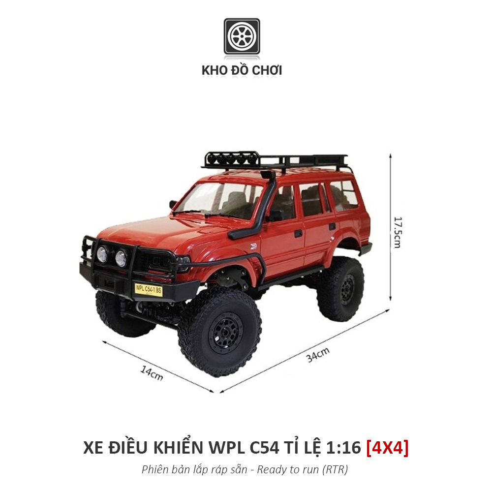 Ô tô điều khiển WPL C54 - LC80 4x4 1:16 - RTR [TẶNG BIỂN SỐ]