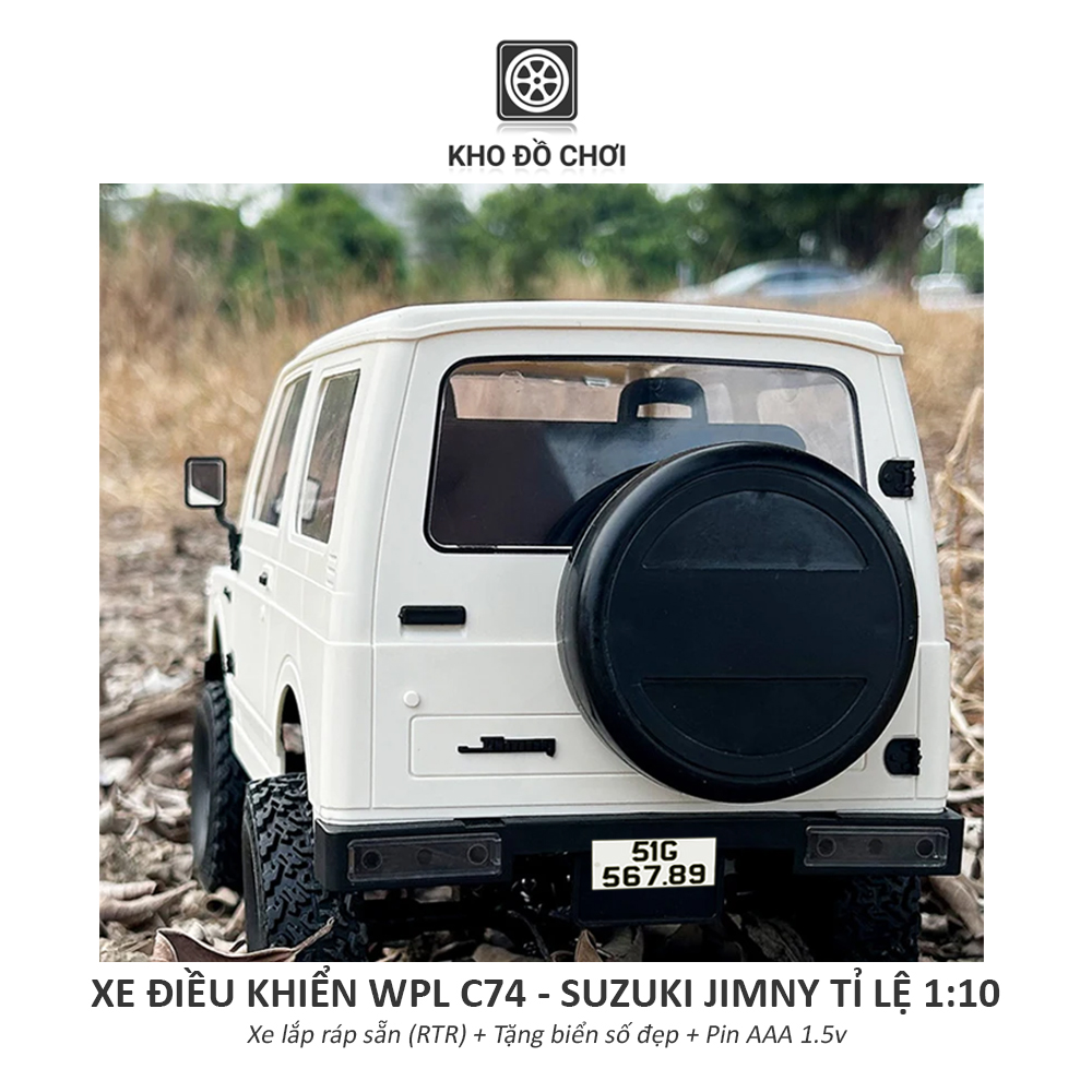 Xe điều khiển WPL C74 Suzuki Jimny JA11 4x4 1:10 - RTR [TẶNG BIỂN SỐ]