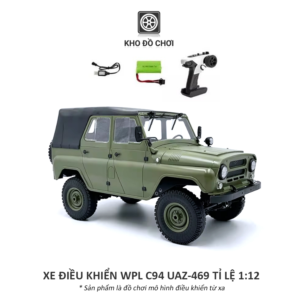 Ô tô điều khiển WPL C94 UAZ-469 4x4 1:12 - RTR [TẶNG BIỂN + STICKER]