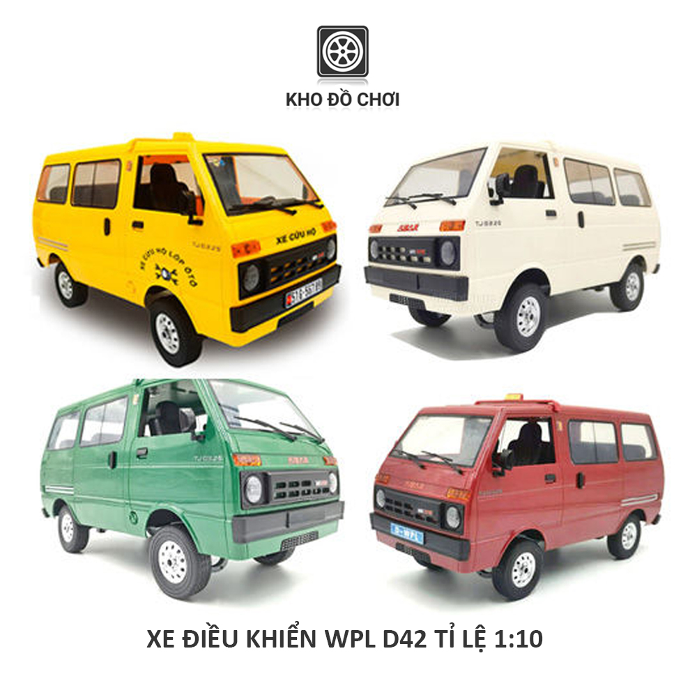 Ô tô điều khiển WPL D42 Mini Van Tianjin Dafa 4x2 1:10 - RTR [TẶNG BIỂN + TEM CHỮ]
